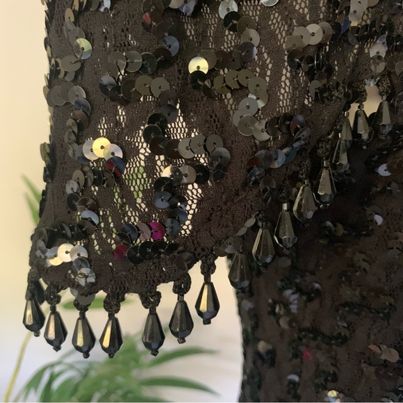 g l a m :: Vintage Glamorous Sequin Beaded Gatsby Dress - Picture 10 of 15